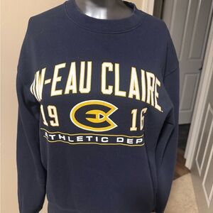 Others Follow Navy and Yellow Graphic Men's Sweater